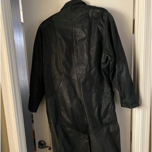 Adult small black leather jacket